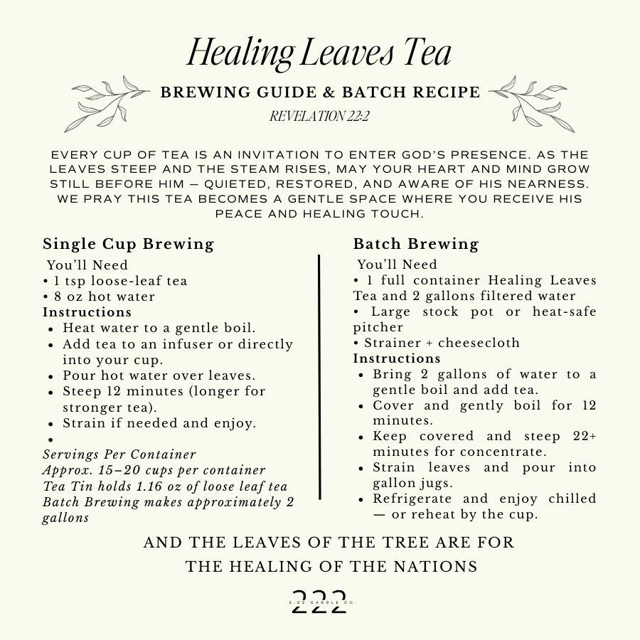 Revelation Tea | Loose-Leaf Herbal Tea Inspired by Scripture – 222 ...